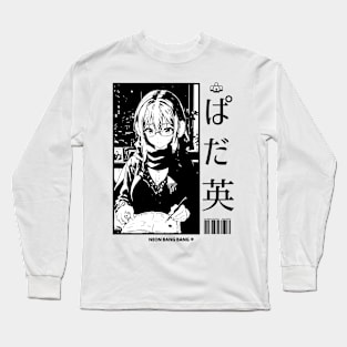 Lofi Study Manga Anime Girl Aesthetic Japan #3 Long Sleeve T-Shirt